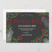 Rustic Winter Wonderland Holiday Party 招待状 (正面/裏面)