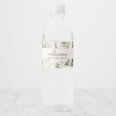 Rustic Winter Woodland Baby Shower ペットボトルラベル (正面)