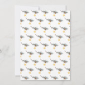 Rustic Winter X'mas Tree Tractor Bear Baby Shower  サンキューカード (裏面)