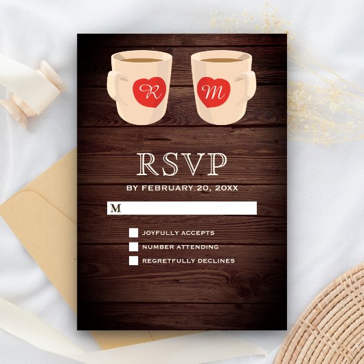 Rustic Wood かわいい コーヒーマグ RSVP