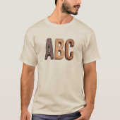 Rustic Wood ABC Letters Tシャツ (正面)
