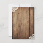 Rustic Wood and Lace Directions Enclosure Card サンキューカード (裏面)