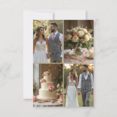 Rustic Wood and Lace Photo Thank you Card サンキューカード (裏面)