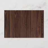 Rustic Wood and String Lights Lace Wedding Details エンクロージャーカード (裏面)