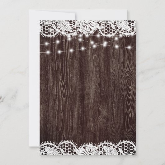 Rustic wood BBQ boy baby shower 招待状 (裏面)