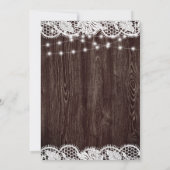 Rustic wood BBQ girl baby shower 招待状 (裏面)