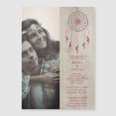 Rustic Wood Boho Dreamcatcher Photo Couple Wedding (正面)