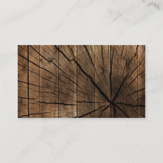Rustic Wood Business Card 名刺 (裏面)