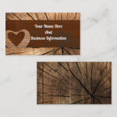 Rustic Wood Business Card 名刺 (正面/裏面)