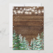 Rustic Wood Cena De Navidad Pine Trees Christmas 招待状 (裏面)