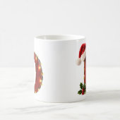 Rustic Wood Christmas Letter D String Lights コーヒーマグカップ (中央)