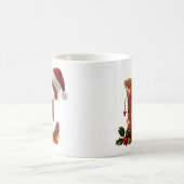 Rustic Wood Christmas Letter E String Lights コーヒーマグカップ (中央)