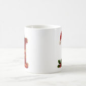 Rustic Wood Christmas Letter I String Lights コーヒーマグカップ (中央)