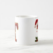 Rustic Wood Christmas Letter T String Lights コーヒーマグカップ (中央)