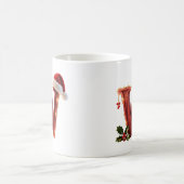 Rustic Wood Christmas Letter W String Lights コーヒーマグカップ (中央)