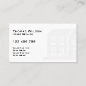 Rustic Wood Construction Handyman Carpenter Tools 名刺 (裏面)