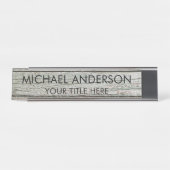 Rustic Wood Custom  デスクネームプレート (正面)