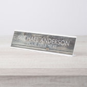 Rustic Wood Custom  デスクネームプレート (正面)
