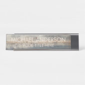 Rustic Wood Custom  デスクネームプレート (正面)