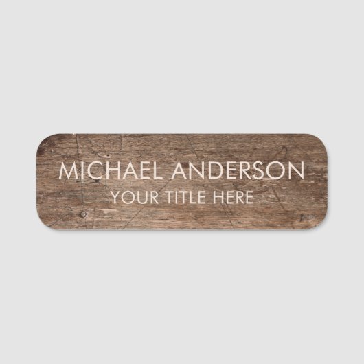 Rustic Wood Custom  名札 (正面)
