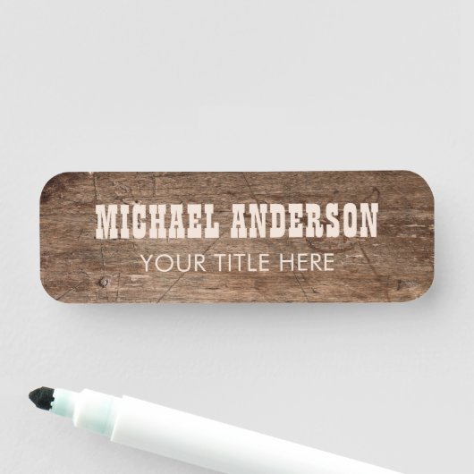 Rustic Wood Custom  名札 (インサイチュ)