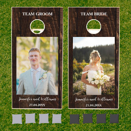 Rustic Wood Custom Photo Bride Groom Wedding 