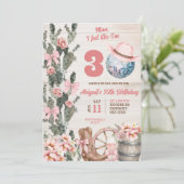 Rustic Wood disco cowgirl adult birthday 招待状 (スタンド正面)