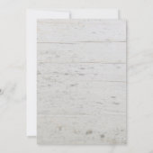 Rustic wood elegant photo country Wedding 招待状 (裏面)