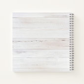 Rustic Wood Floral Watercolor Monogram ノートブック (裏面)