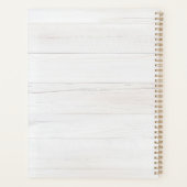 Rustic Wood Floral Watercolor Monogram プランナー手帳 (裏面)