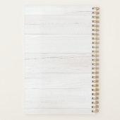 Rustic Wood Floral Watercolor Monogram プランナー手帳 (裏面)