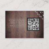 Rustic  Wood , Floral Wedding Details  エンクロージャーカード (裏面)