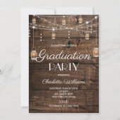 Rustic Wood Graduation Party 招待状 (正面)