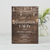 Rustic Wood Graduation Party 招待状 (スタンド正面)