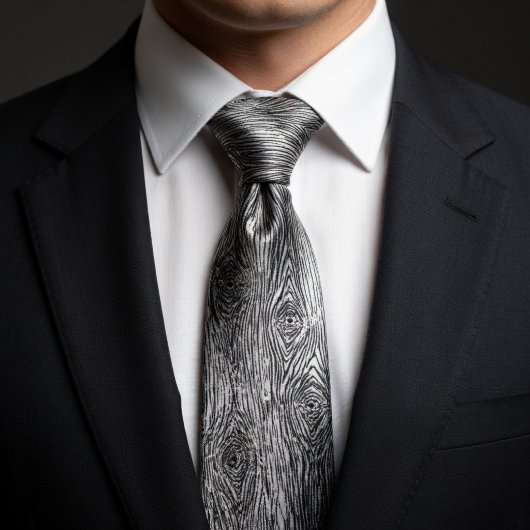 Rustic Wood Grain Pattern ネクタイ