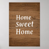 Rustic Wood Grain Wall Art ポスター (正面)