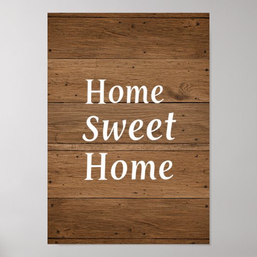 Rustic Wood Grain Wall Art ポスター (正面)