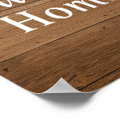 Rustic Wood Grain Wall Art ポスター (角)