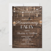 Rustic Wood Housewarming Party 招待状 (正面)