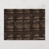 Rustic Wood Lace Floral Wedding Save the Date ポストカード (裏面)