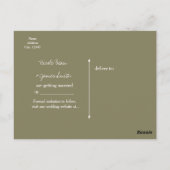 Rustic Wood & Lights エンゲージメント Save The Date ポストカード (裏面)