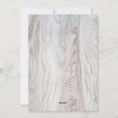 Rustic Wood Log Cabin Snow Christmas New Year Card シーズンカード (裏面)