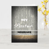 Rustic Wood Pastor Appreciation Card カード (黄色い花)