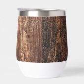 Rustic wood personalized thermal tumbler (右面)