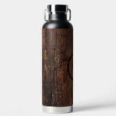 Rustic wood personalized thermal tumbler ウォーターボトル (正面)