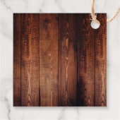 Rustic wood photo country wedding フェイバータグ (裏面)