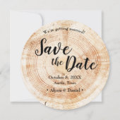 Rustic WOOD  photo WEDDING Save the date 招待状 (正面)
