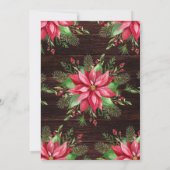 Rustic Wood & Poinsettia Sweet Sixteen 招待状 (裏面)