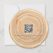 Rustic Wood QR Code Wedding 招待状 (裏面)
