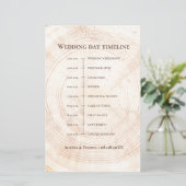 Rustic Wood Rings Wedding Day Timeline Schedule  (スタンド正面)